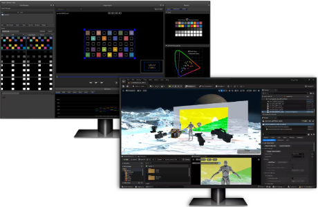 Monitors with Camera and Display Plugin and Color Calibrator