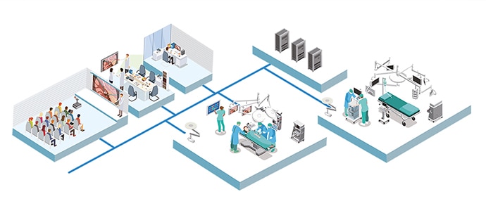 Infographic shows how NUCLeUS can be used across the hospital campus