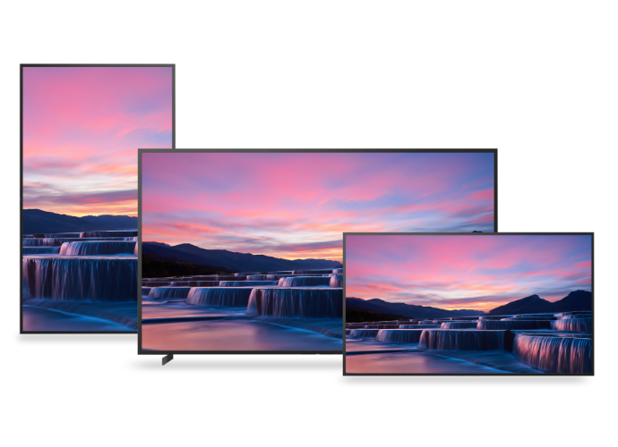 Sony BRAVIA products in different screen sizes' Image is the 3 screens