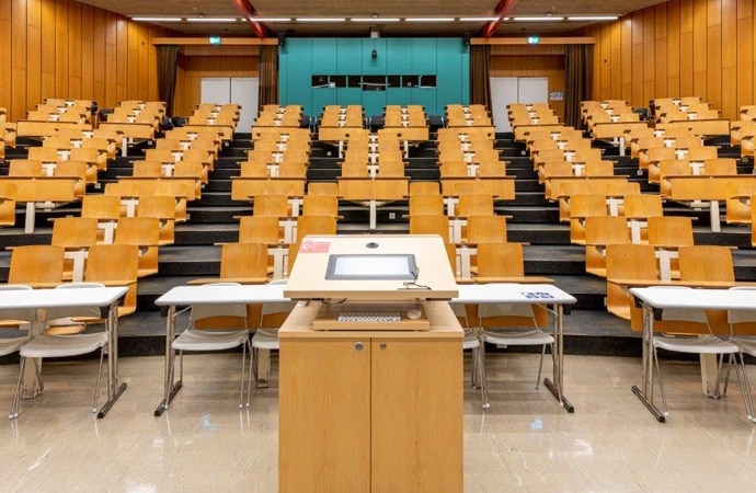 A lecture theatre at Lausanne University.