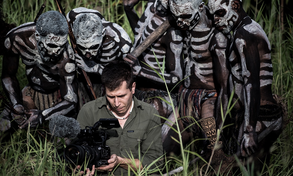 Remembering Papua New Guinea documentary picture with Paolo Sodi and FX9