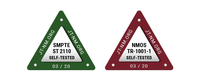 Sony products are accredited JT-NM Self-Tested Program