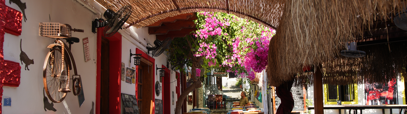 An exterior image of a street in a small Spanish town.