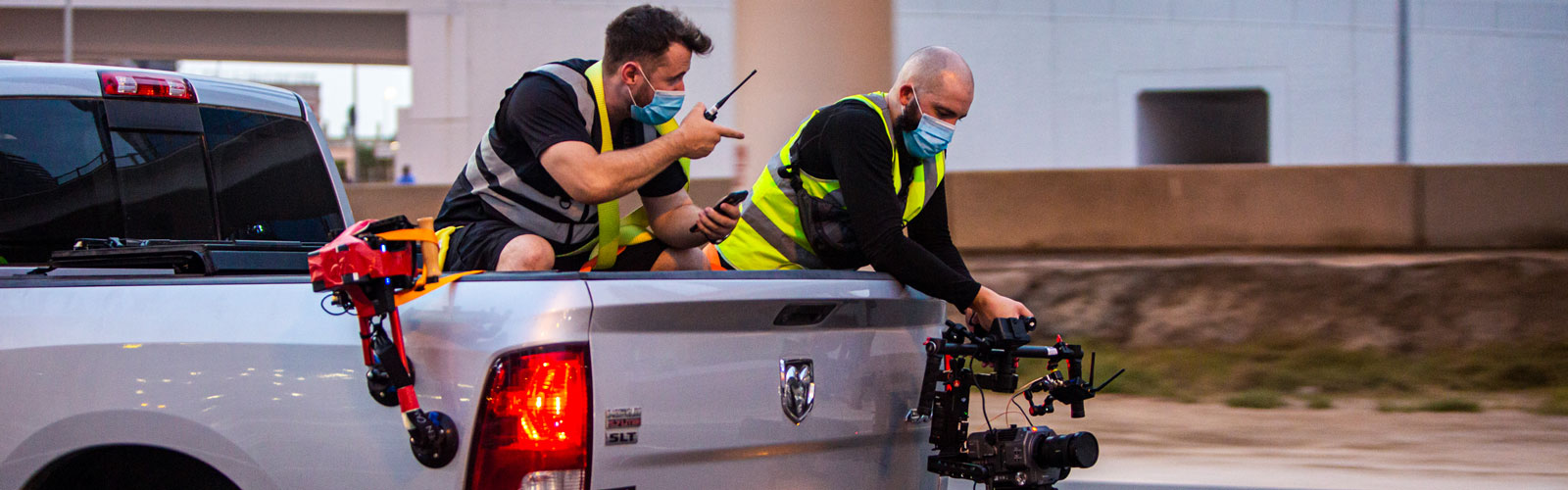 Shooting with FX9 from rear of a truck in Dubai