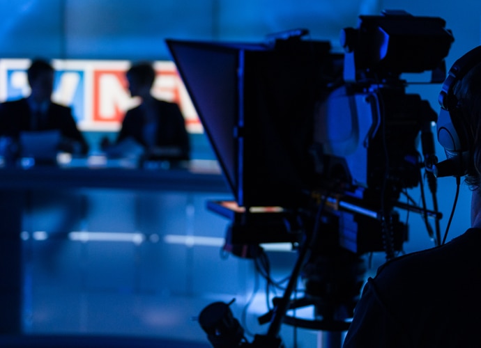 An image of a news studio