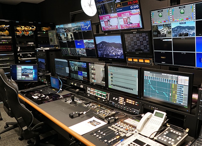 TV studio editing room