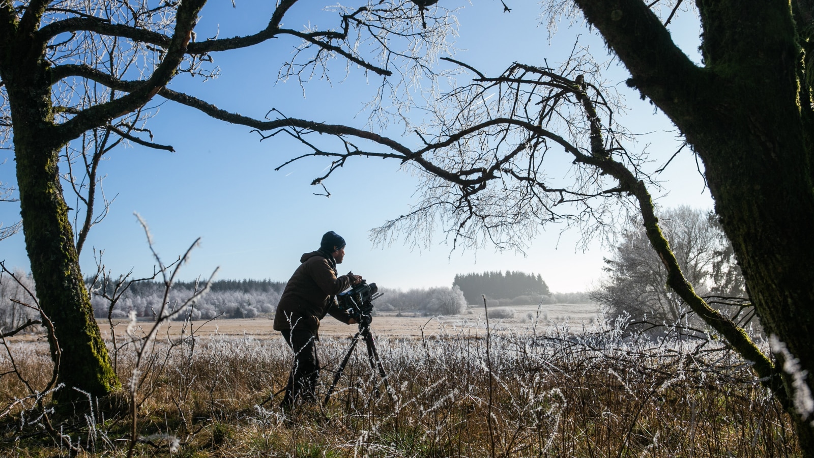 Dick filming in the cold with VENICE.