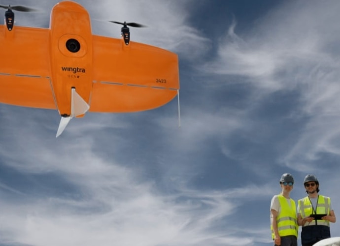 The WingtraOne VTOL mapping drone.