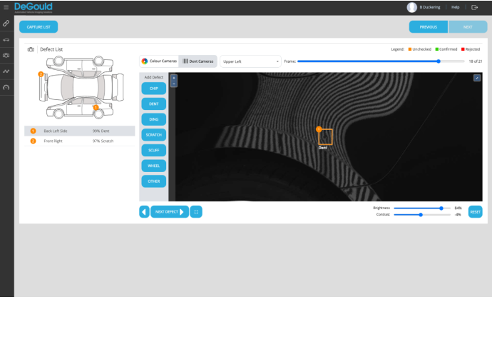 DeGould application interface