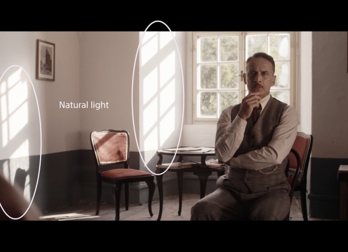 Interior scene from Le Terme di Terezín showing natural light usage