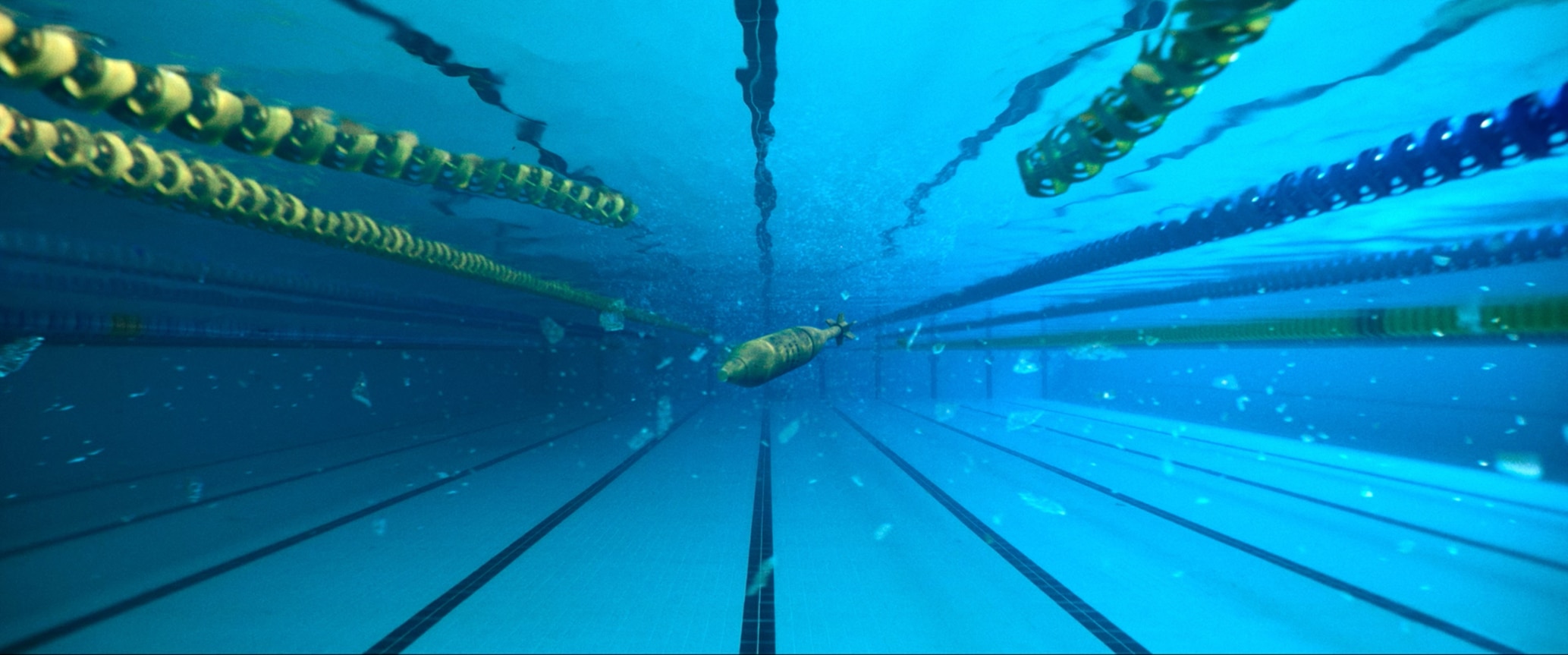 Close-up of bomb in swimming pool