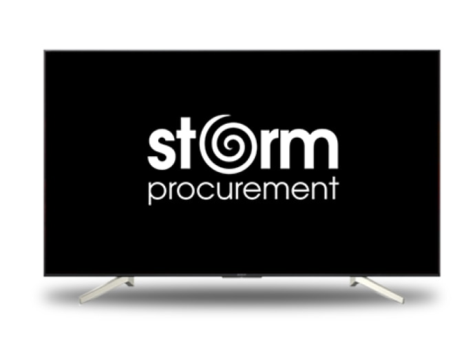 Bravia screen product image with Storm logo