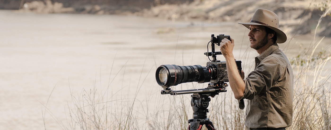 Chris Schmid shooting with BURANO digital cinema camera in Zambia