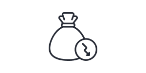 money bag Icon indicating economy