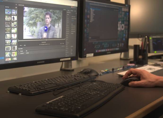 Editing screen in a studio