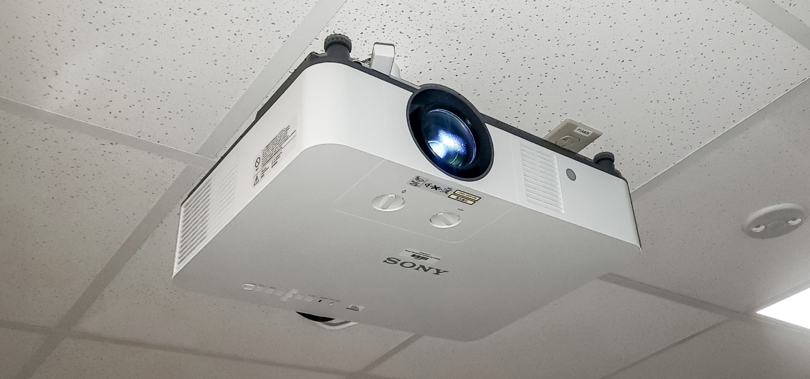 Close-up product image of a Sony projector