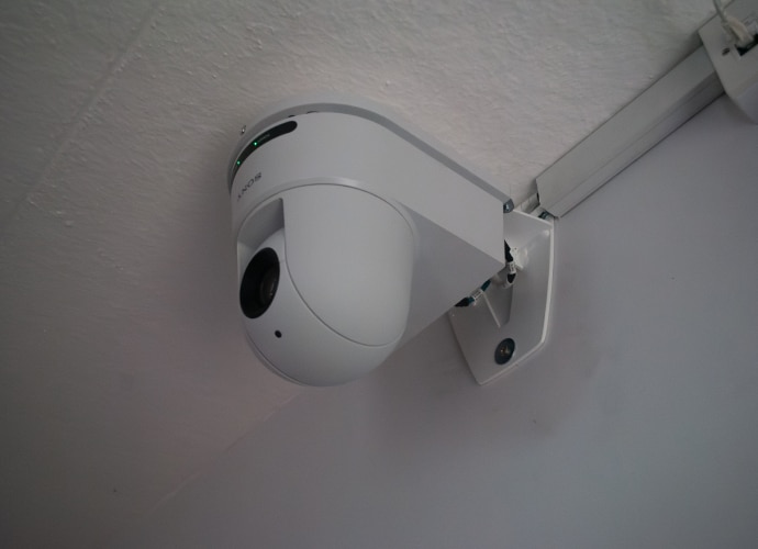 Sony’s PTZ camera on the ceiling