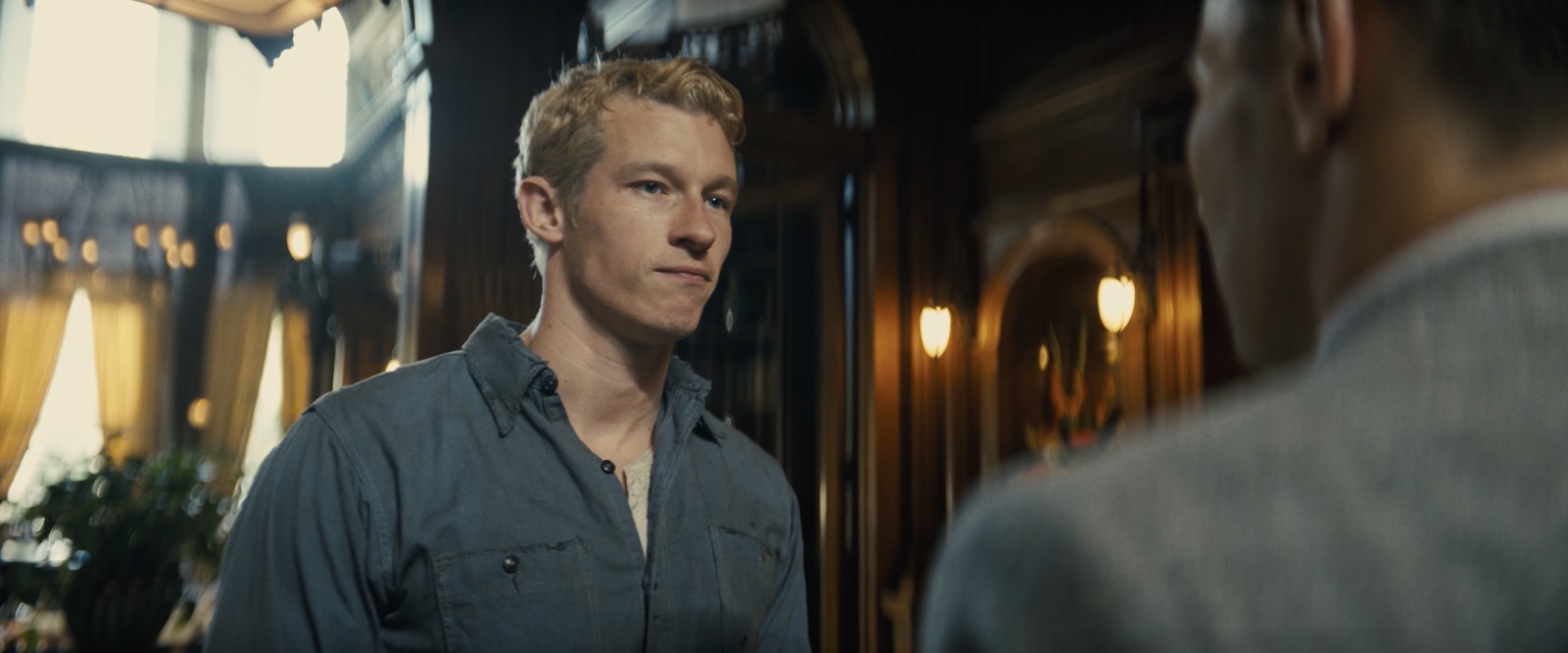 Actor Callum Turner  in scene from Boys In The Boat.