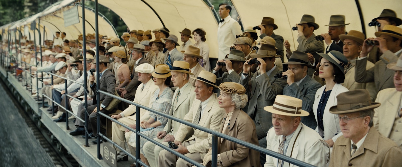 Audience watch race in scene from Boys In The Boat.