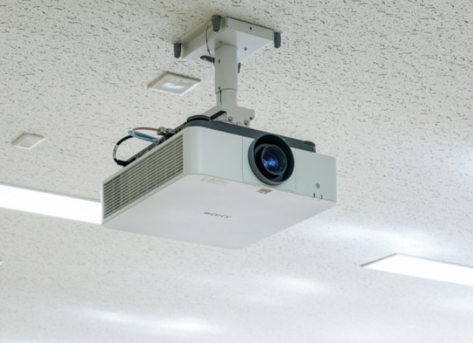 Ceiling-mounted Sony projector