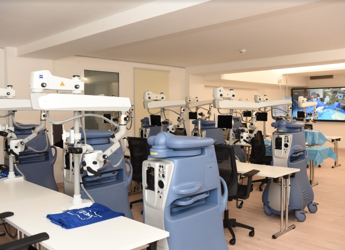 Academy’s training room with the equipment for ophthalmological surgery